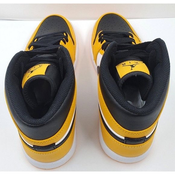 Nike Air Jordan 1 Mid Taxi Black Yellow 554724-701 Men\'s